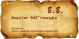Baszler Bársonyka névjegykártya